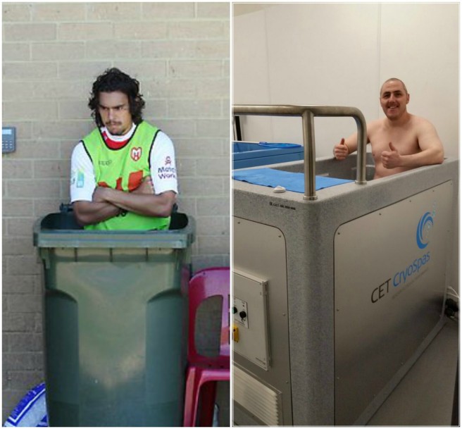 Qui a l'air le plus heureux dans le bain de glace
